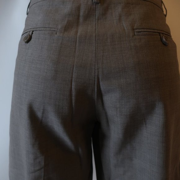 WOMENS THEORY TAUPE FLAT FRONT WOOL BLEND SHORTS 10 * - Picture 8 of 12